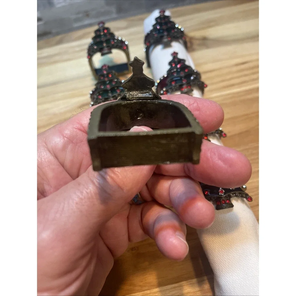 Christmas Tree Design‎ Napkin Rings Set of 8 Holiday dinner table